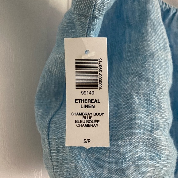 NWT Aritzia Wilfred “ethereal” linen top, chambray buoy blue, size S - Picture 6 of 15